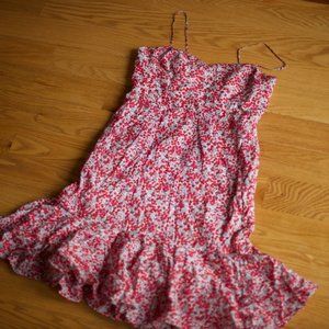 J.Crew x Liberty of London Berry Floral Print Flare Midi Dress 10